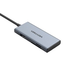 USB-C to HDMI, 3x USB 3.0, SD, TF Hub Vention TOOHB 0.15m Gray USB-C to HDMI, 3x USB 3.0, SD, TF Hub Vention TOOHB 0.15m Gray