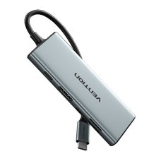 USB-C to HDMI, 3x USB 3.0, SD, TF, PD Hub Vention TOPHB 0.15m Gray USB-C to HDMI, 3x USB 3.0, SD, TF, PD Hub Vention TOPHB 0.15m Gray