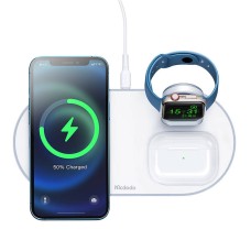 Wireless Charger Mcdodo CH-7060 3 in 1 15W (mobile/TWS/Apple watch) (white) Wireless Charger Mcdodo CH-7060 3 in 1 15W (mobile/TWS/Apple watch) (white)