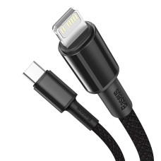 Baseus High Density Braided Cable Type-C to Lightning, PD, 20W, 2m (Black) Baseus High Density Braided Cable Type-C to Lightning, PD, 20W, 2m (Black)
