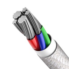 Baseus High Density Braided Cable Type-C to Lightning, PD, 20W, 1m (white) Baseus High Density Braided Cable Type-C to Lightning, PD, 20W, 1m (white)