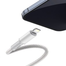 Baseus High Density Braided Cable Type-C to Lightning, PD, 20W, 1m (white) Baseus High Density Braided Cable Type-C to Lightning, PD, 20W, 1m (white)