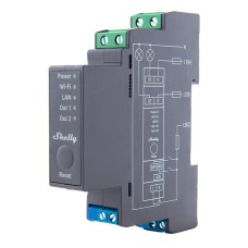 Shelly Pro 2 DIN Rail 2-channel Relay, WiFi/LAN Shelly Pro 2 DIN Rail 2-channel Relay, WiFi/LAN