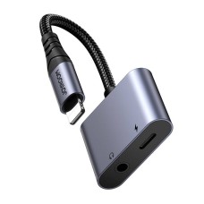 2-in-1 Audio adapter Joyroom SY-L01 Lightning to 3.5mm + Lightning (black) 2-in-1 Audio adapter Joyroom SY-L01 Lightning to 3.5mm + Lightning (black)