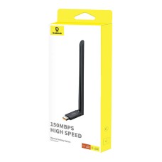 Baseus FastJoy adapter Wi-Fi with antenna, 150Mbps (black) Baseus FastJoy adapter Wi-Fi with antenna, 150Mbps (black)