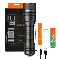 Flashlight Superfire F5, 1100lm, USB Flashlight Superfire F5, 1100lm, USB