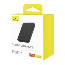 Magnetic Mini Powerbank Baseus 5000mAh, USB-C 20W (black) Magnetic Mini Powerbank Baseus 5000mAh, USB-C 20W (black)