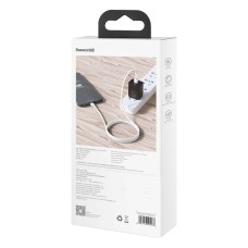 USB-C cable for Lightning Baseus Cafule, PD, 20W, 1m (white)