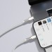 USB-C cable for Lightning Baseus Cafule, PD, 20W, 1m (white)