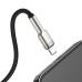 USB cable for Lightning Baseus Cafule, 2.4A, 1m (black)