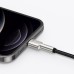 USB cable for Lightning Baseus Cafule, 2.4A, 2m (black)