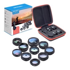 Mobile lens kit APEXEL APL-DG10 10 in 1 (black) Mobile lens kit APEXEL APL-DG10 10 in 1 (black)