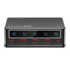 Desktop Charger Blitzwolf BW-i9 110W PD 3xUSB-A, 2xUSB-C (black) Desktop Charger Blitzwolf BW-i9 110W PD 3xUSB-A, 2xUSB-C (black)