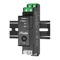 Shelly Qubino Pro 2PM DIN rail Relay, 2-channel, Z-Wave (Power measurement) Shelly Qubino Pro 2PM DIN rail Relay, 2-channel, Z-Wave (Power measurement)
