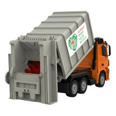 Remote control RC garbage truck 1:26 Double Eagle (orange) Mercedes-Benz Antos E676-003