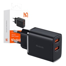 Mcdodo CH-5070 USB-A*2 mains charger, 12W (black) Mcdodo CH-5070 USB-A*2 mains charger, 12W (black)