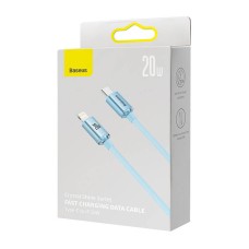 Kabel USB-C do iP Baseus Crystal Shine, 20W, 1.2m (niebieski)