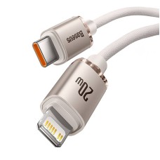 Kabel USB-C do iP Baseus Crystal Shine, 20W, 1.2m (różowy) Kabel USB-C do iP Baseus Crystal Shine, 20W, 1.2m (różowy)