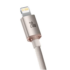 Kabel USB-C do iP Baseus Crystal Shine, 20W, 1.2m (różowy) Kabel USB-C do iP Baseus Crystal Shine, 20W, 1.2m (różowy)