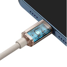 Kabel USB-C do iP Baseus Crystal Shine, 20W, 1.2m (różowy) Kabel USB-C do iP Baseus Crystal Shine, 20W, 1.2m (różowy)