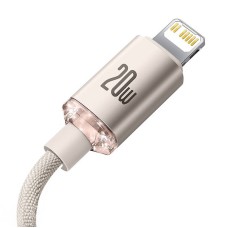 Kabel USB-C do iP Baseus Crystal Shine, 20W, 1.2m (różowy) Kabel USB-C do iP Baseus Crystal Shine, 20W, 1.2m (różowy)
