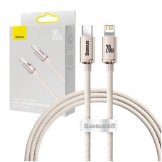 Kabel USB-C do iP Baseus Crystal Shine, 20W, 1.2m (różowy) Kabel USB-C do iP Baseus Crystal Shine, 20W, 1.2m (różowy)