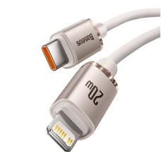 Kabel USB-C do iP Baseus Crystal Shine, 20W, 2m (różowy) Kabel USB-C do iP Baseus Crystal Shine, 20W, 2m (różowy)