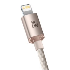 Kabel USB-C do iP Baseus Crystal Shine, 20W, 2m (różowy) Kabel USB-C do iP Baseus Crystal Shine, 20W, 2m (różowy)