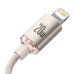 Kabel USB-C do iP Baseus Crystal Shine, 20W, 2m (różowy)