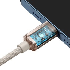 Kabel USB-C do iP Baseus Crystal Shine, 20W, 2m (różowy) Kabel USB-C do iP Baseus Crystal Shine, 20W, 2m (różowy)