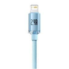 Kabel USB do iP Baseus Crystal Shine, 2.4A, 1.2m (niebieski) Kabel USB do iP Baseus Crystal Shine, 2.4A, 1.2m (niebieski)