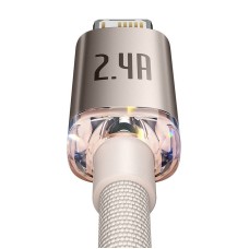 Kabel USB do iP Baseus Crystal Shine, 2.4A, 1.2m (różowy) Kabel USB do iP Baseus Crystal Shine, 2.4A, 1.2m (różowy)