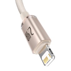 Kabel USB do iP Baseus Crystal Shine, 2.4A, 1.2m (różowy) Kabel USB do iP Baseus Crystal Shine, 2.4A, 1.2m (różowy)