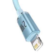 Kabel USB do iP Baseus Crystal Shine, 2.4A, 2m (niebieski) Kabel USB do iP Baseus Crystal Shine, 2.4A, 2m (niebieski)