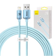 Kabel USB do iP Baseus Crystal Shine, 2.4A, 2m (niebieski) Kabel USB do iP Baseus Crystal Shine, 2.4A, 2m (niebieski)
