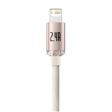 Kabel USB do iP Baseus Crystal Shine, 2.4A, 2m (różowy) Kabel USB do iP Baseus Crystal Shine, 2.4A, 2m (różowy)