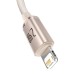 Kabel USB do iP Baseus Crystal Shine, 2.4A, 2m (różowy)