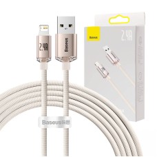 Kabel USB do iP Baseus Crystal Shine, 2.4A, 2m (różowy) Kabel USB do iP Baseus Crystal Shine, 2.4A, 2m (różowy)