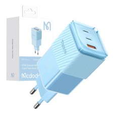 GaN 67W mains charger Mcdodo CH-1503 2x USB-C, USB-A (blue)