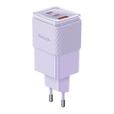 GaN 67W mains charger Mcdodo CH-1502 2x USB-C, USB-A (purple) GaN 67W mains charger Mcdodo CH-1502 2x USB-C, USB-A (purple)