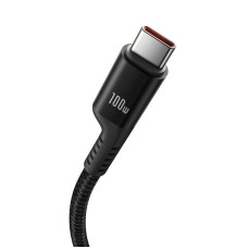 Fast Charging Cable USB-C to USB-C Baseus Fish-Eye 100W, 1m (black) Fast Charging Cable USB-C to USB-C Baseus Fish-Eye 100W, 1m (black)