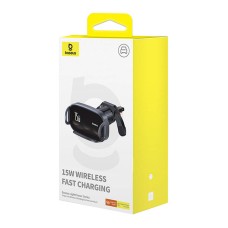 Car holder with inductive charger Baseus LightChaser (Black) Car holder with inductive charger Baseus LightChaser (Black)