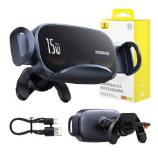 Car holder with inductive charger Baseus LightChaser (Black) Car holder with inductive charger Baseus LightChaser (Black)