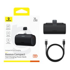 Powerbank Baseus Compact 5000mAh, 20W, USB-C (czarny) Powerbank Baseus Compact 5000mAh, 20W, USB-C (czarny)