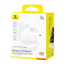 Powerbank Baseus Compact 5000mAh, 20W, USB-C (biały) Powerbank Baseus Compact 5000mAh, 20W, USB-C (biały)