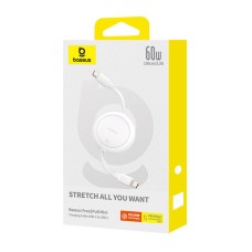 Baseus Free2Pull Mini USB-C to USB-C USB cable, 60W, 1, (white) Baseus Free2Pull Mini USB-C to USB-C USB cable, 60W, 1, (white)