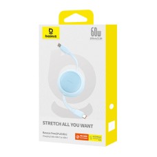 Baseus Free2Pull Mini USB-C to USB-C 60W USB cable, 1m (blue) Baseus Free2Pull Mini USB-C to USB-C 60W USB cable, 1m (blue)