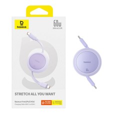 Baseus Free2Pull Mini USB-C to USB-C 60W USB cable, 1m (purple) Baseus Free2Pull Mini USB-C to USB-C 60W USB cable, 1m (purple)