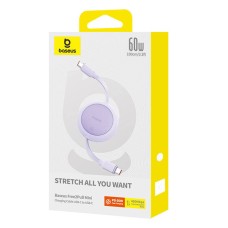 Baseus Free2Pull Mini USB-C to USB-C 60W USB cable, 1m (purple) Baseus Free2Pull Mini USB-C to USB-C 60W USB cable, 1m (purple)