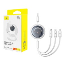 3-in-1 Baseus Free2Draw USB to M+L+C 100W cable, 1.1 m (white) 3-in-1 Baseus Free2Draw USB to M+L+C 100W cable, 1.1 m (white)